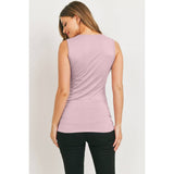 Ruched Surplice Maternity Nursing Tank Top
