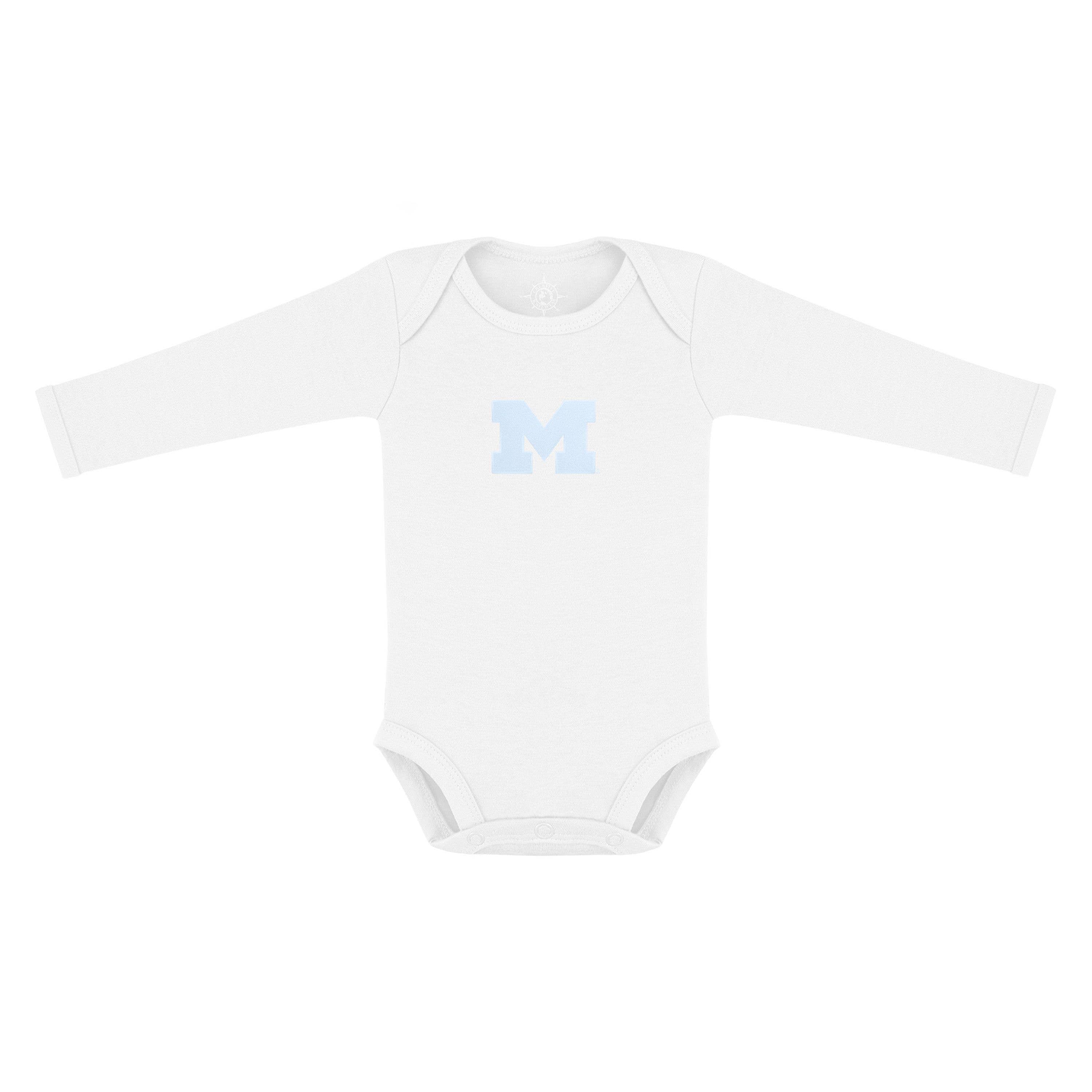 Michigan Wolverines Solid Infant Long Sleeve Bodysuit