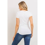 Ruched Short Sleeve Maternity T-Shirt