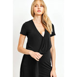 Mini Terry Maternity and Nursing Wrap Dress