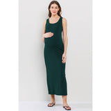 Scoop Neck Maternity Jersey Tank Top Maxi Dress