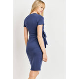 Mini Terry Maternity and Nursing Wrap Dress