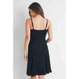 Ribbed Sleeveless Maternity Skater Dress