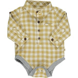 Jasper Woven Onsie Gold/White 12-18M