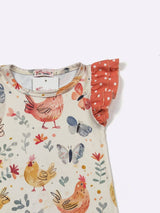 Hen Petals Baby Romper