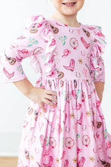 Boot Ruffle Twirl Dress