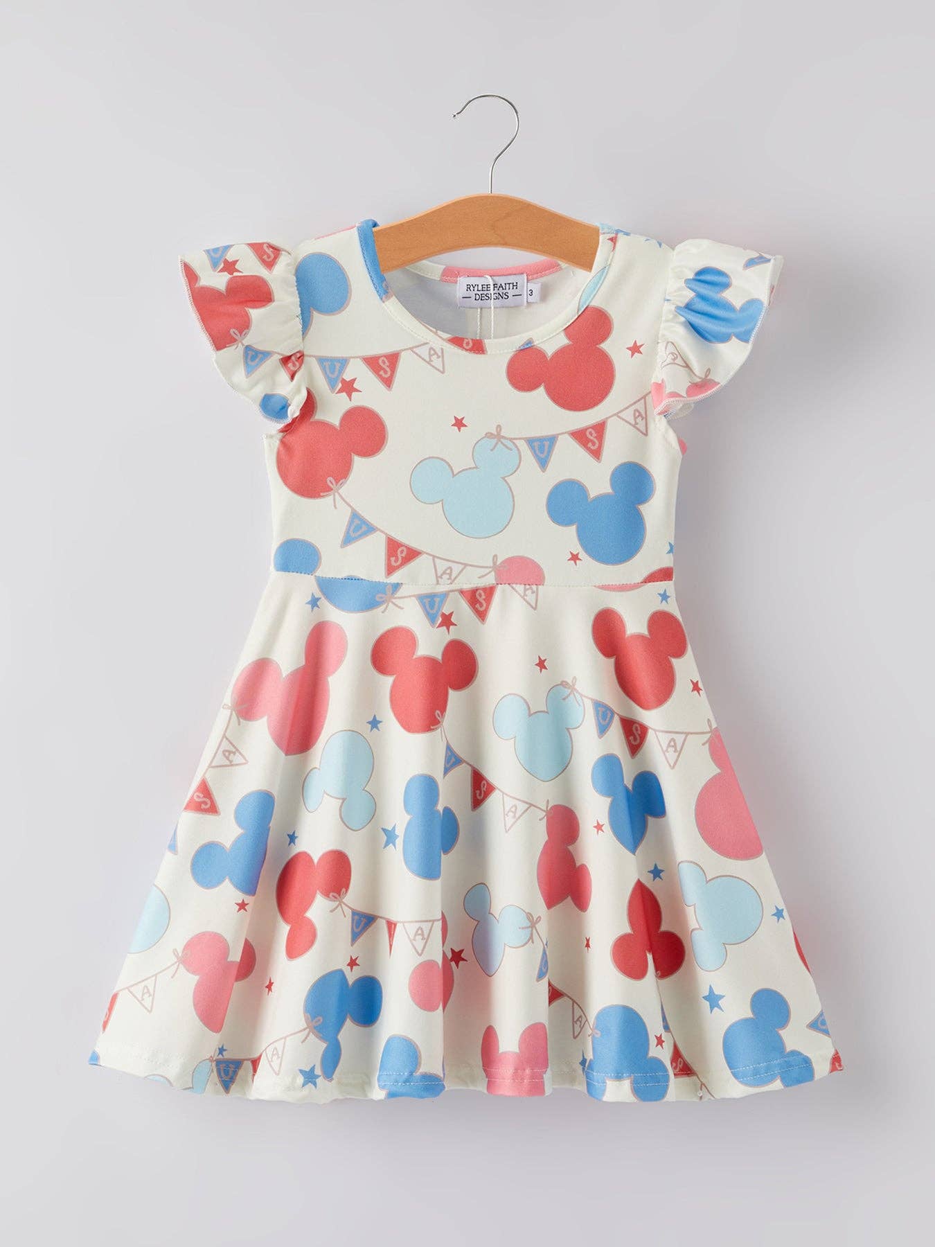 Flag Print Girls Dress