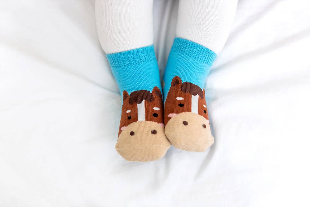 Horse Zoo Baby Animal Socks