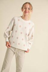 TWEEN KIDS GIRLS CREW NECK SWEATER  (7-14)