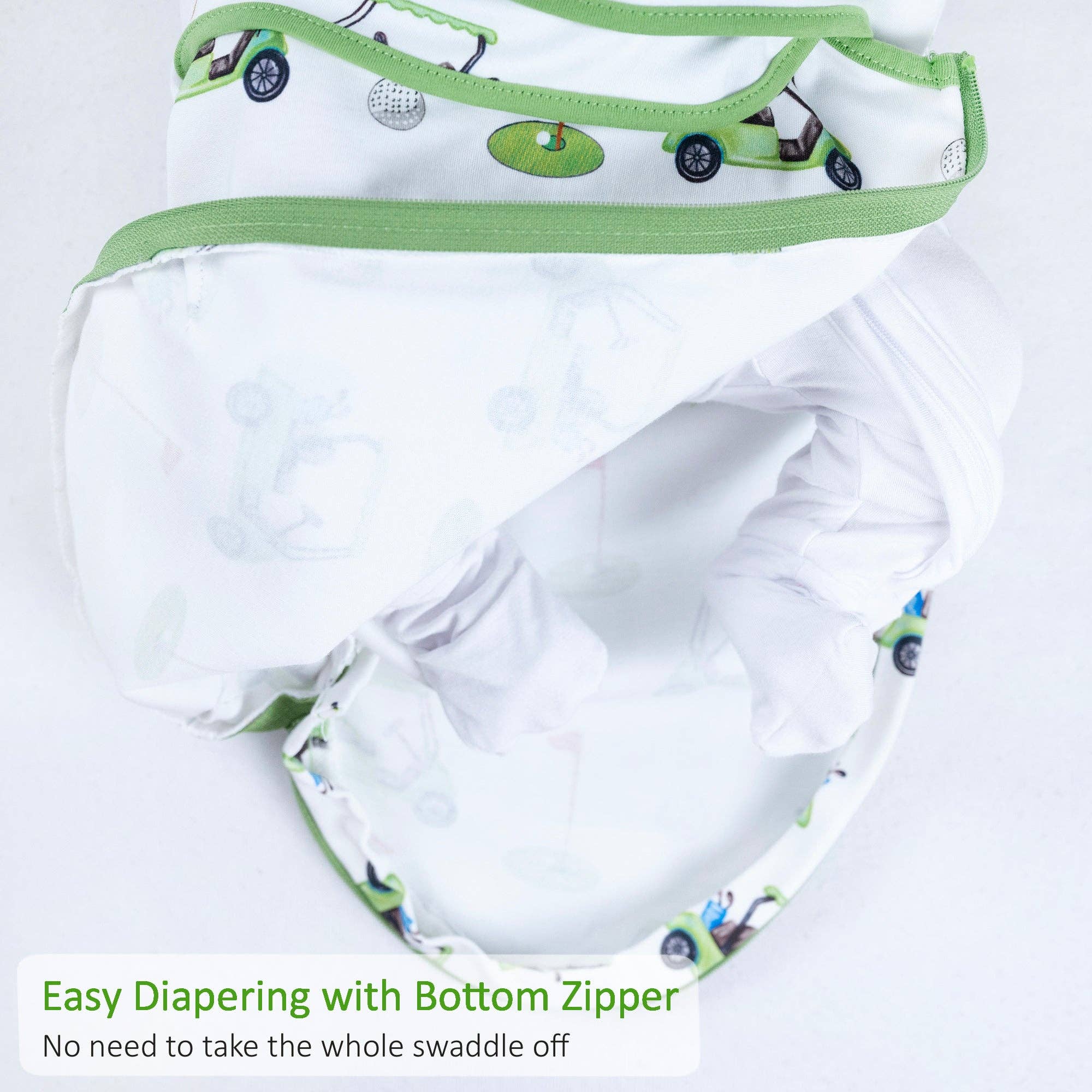 Cotton Velcro Newborn Swaddle Sack Golf A Round