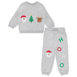 Christmas Appliqued Holiday Overall Set