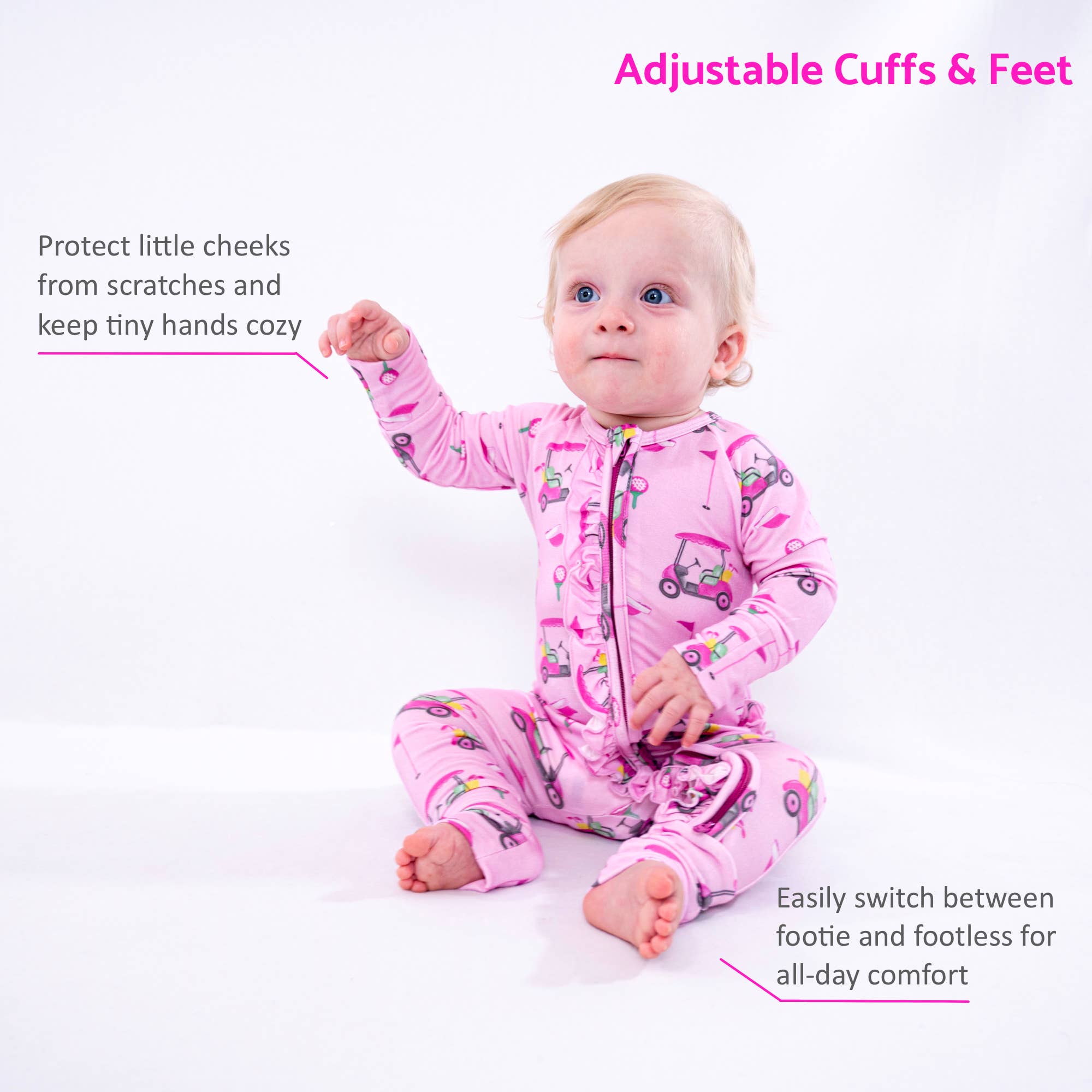 Little Miss Birdie Baby Girl Bamboo Pajamas