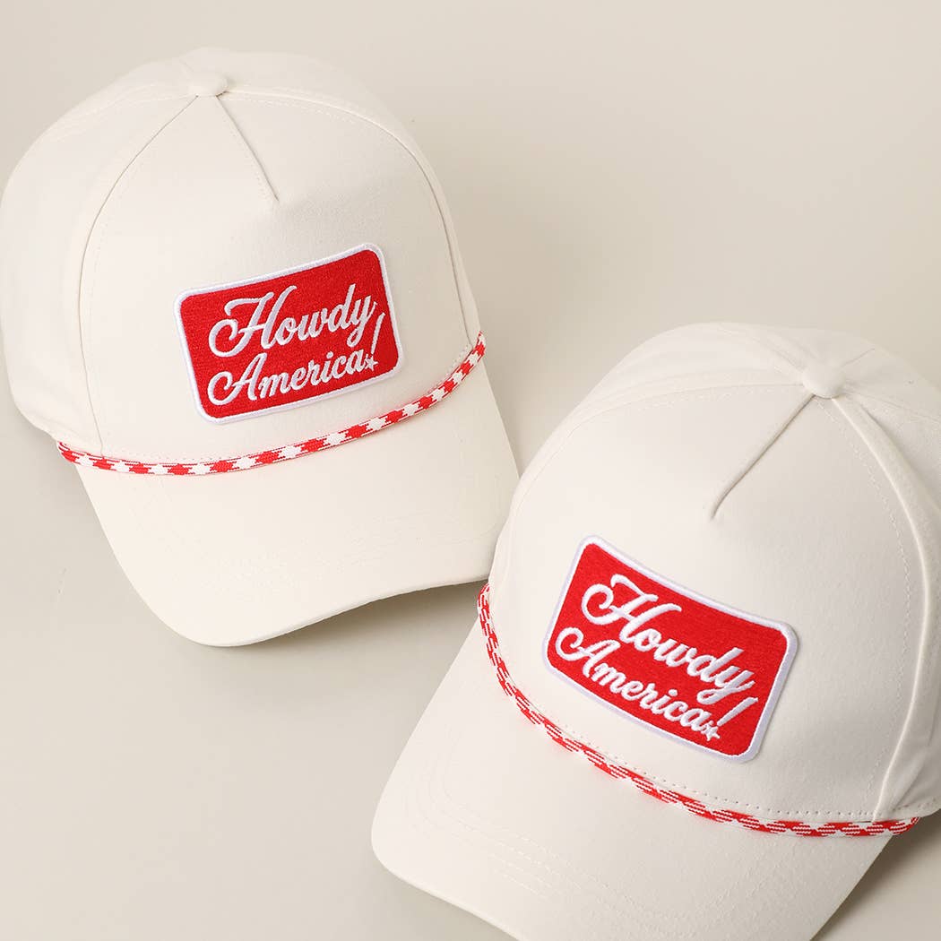 Howdy America Embroidered Patch Rope Trucker Hat
