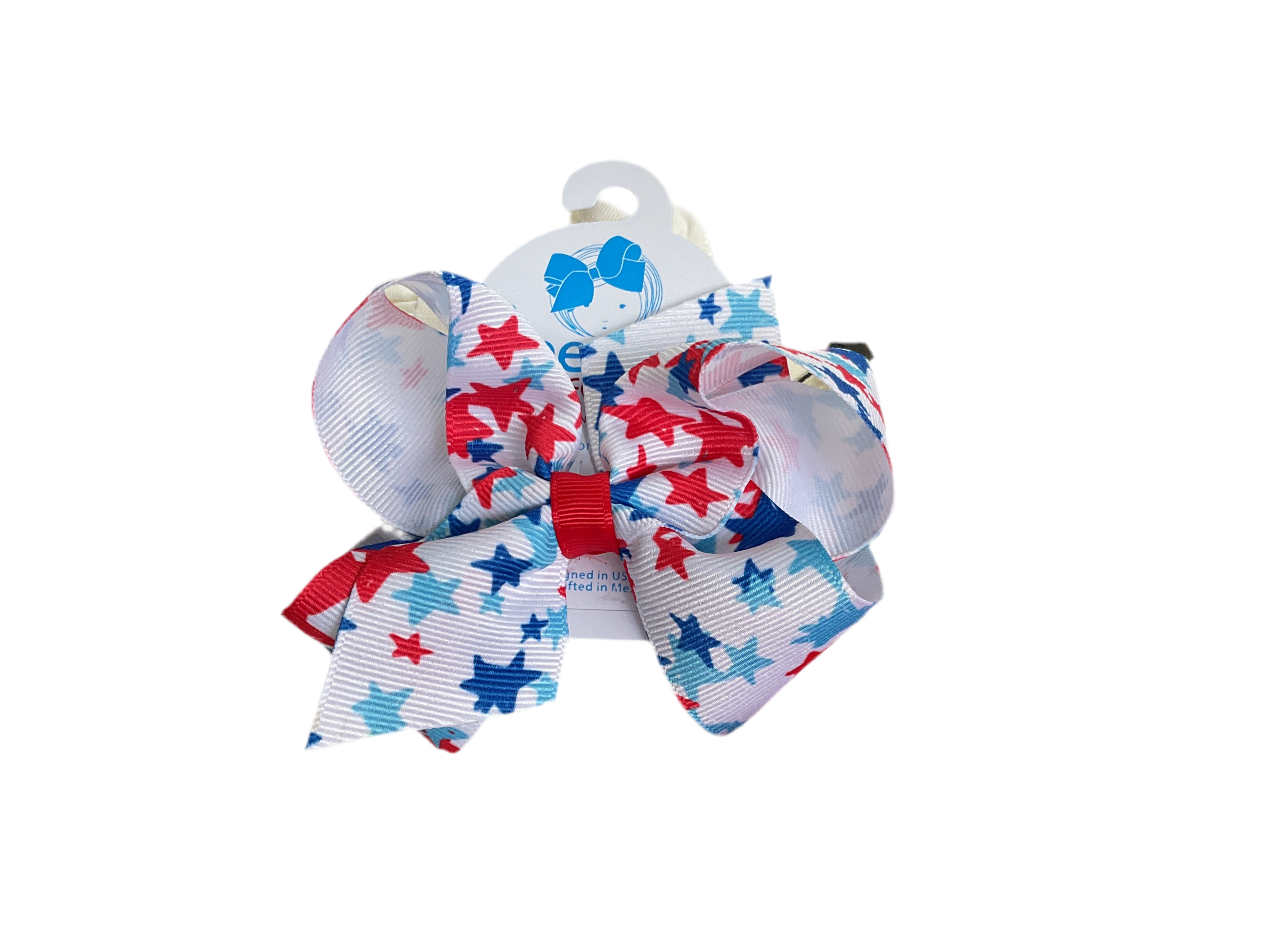 Medium Patriotic Girl Hair Bow - Star