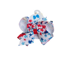Medium Patriotic Girl Hair Bow - Star