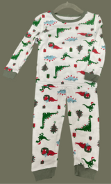 Chickpea pajamas Christmas Dino 24M 2Pc set