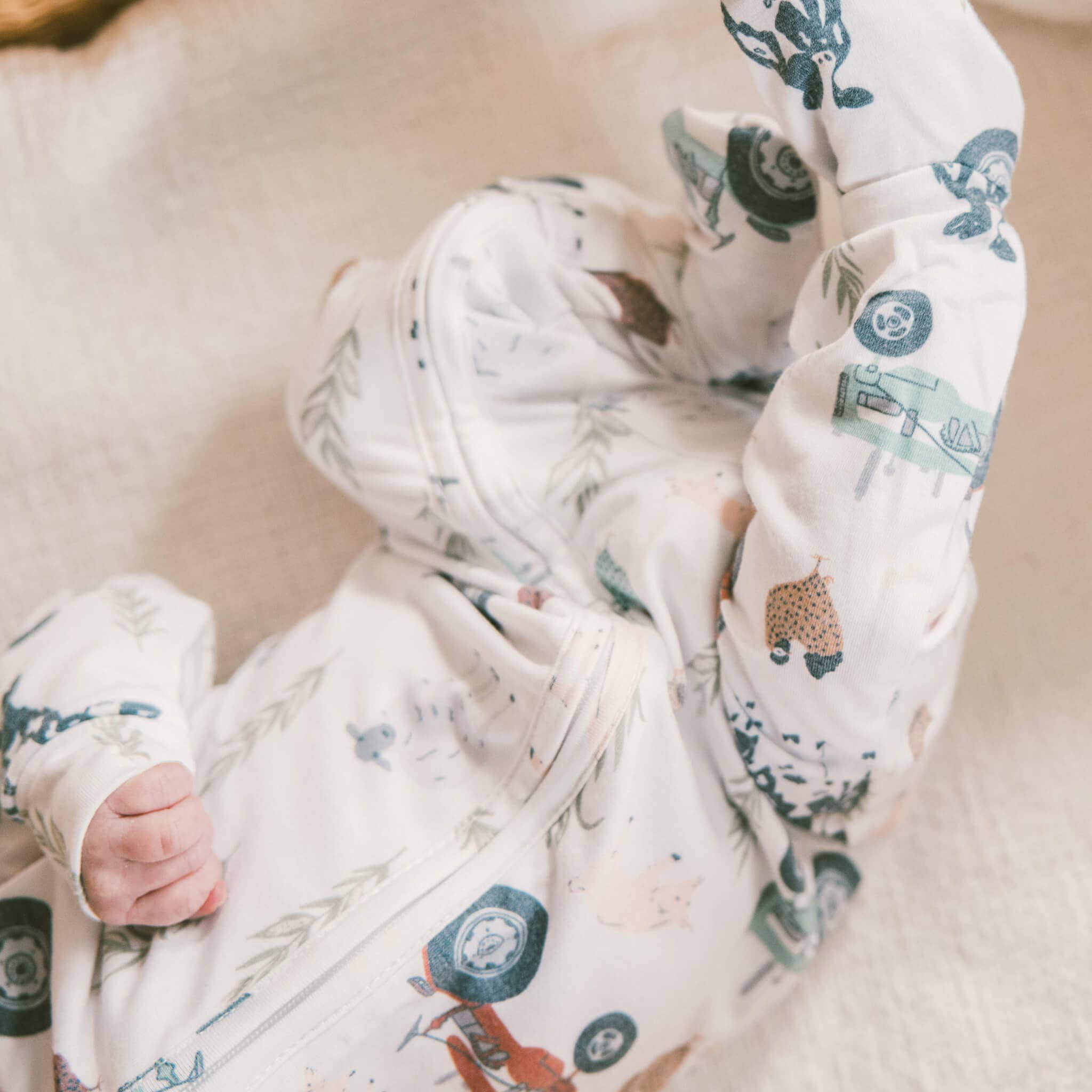 Copper Pearl Zip-Up Footie Pajama - Jo