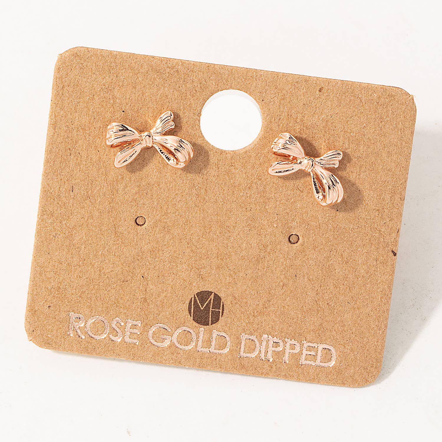 Gold Dipped Mini Bow Earrings