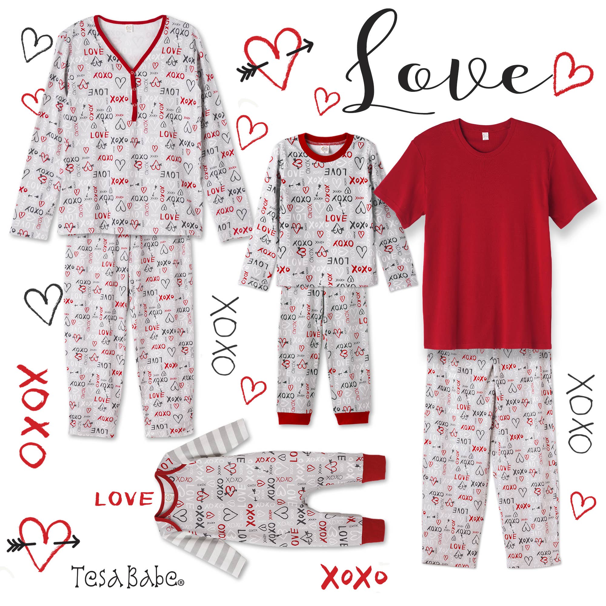 Boy's Valentine LOVE Bamboo Pajama Set