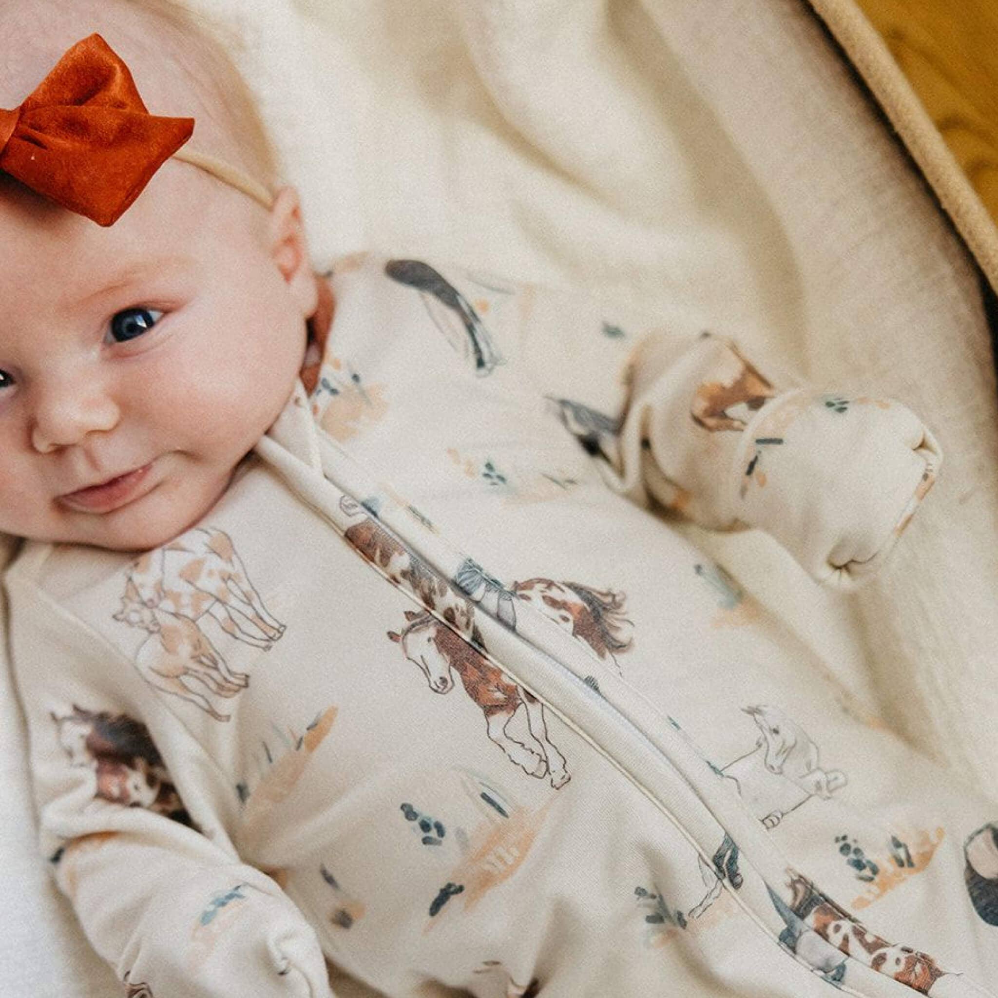 Copper Pearl | Zip-Up Footie Pajama - Montana