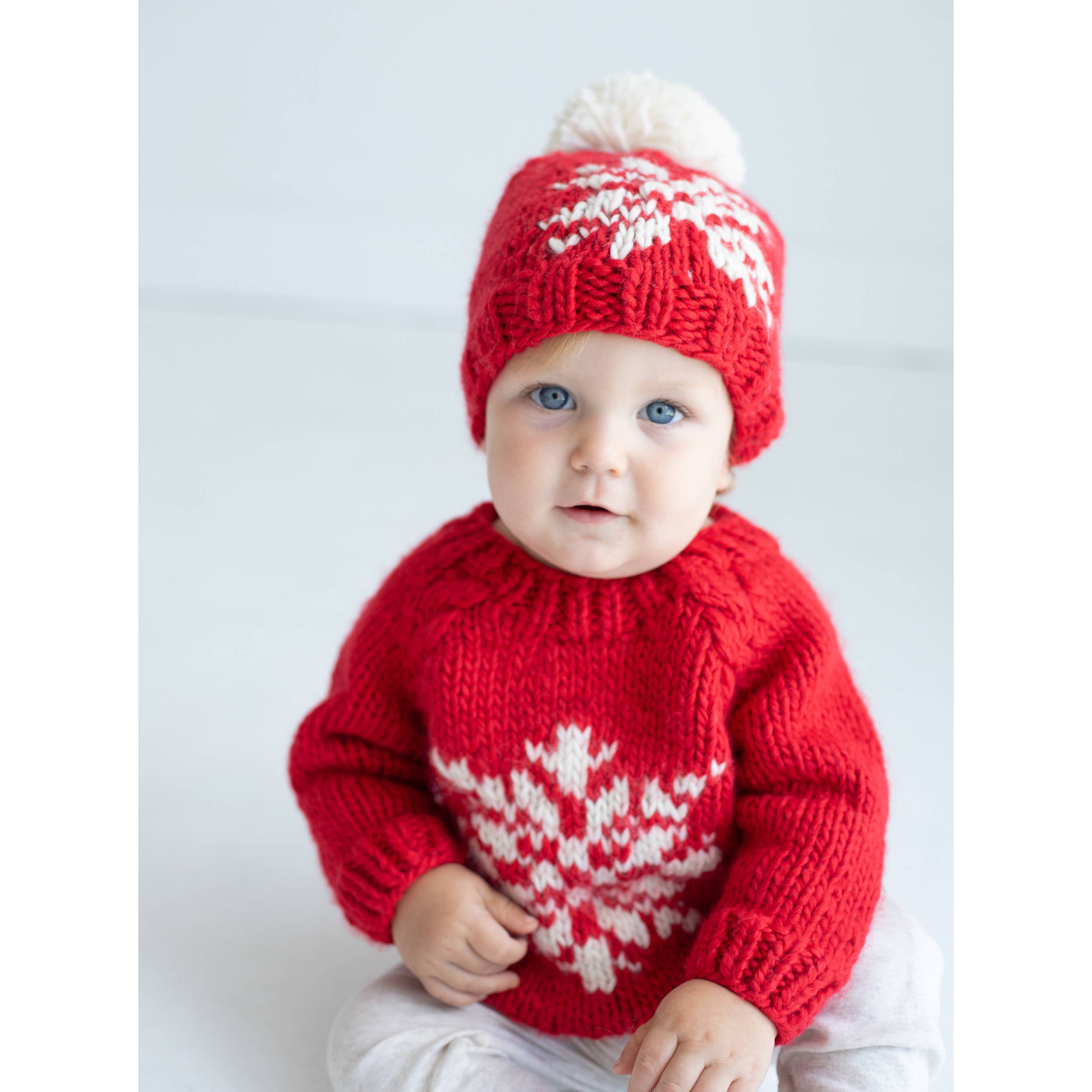 Snowflake Red Crew Neck Sweater for Baby & Toddler