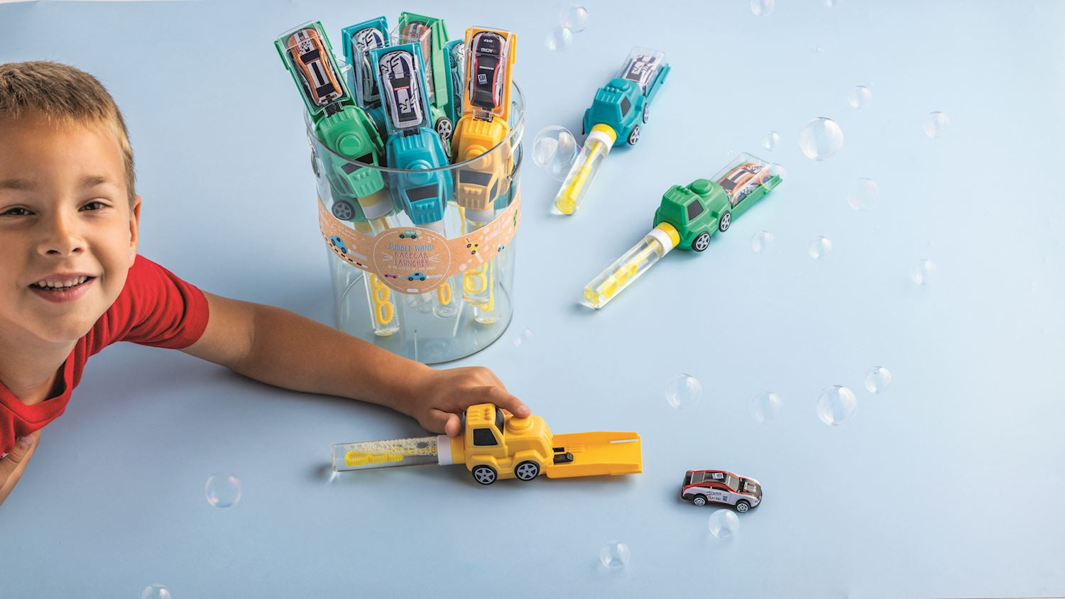 Bubble Wand Race Car Launchers