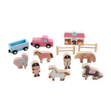 Mud Pie - Wood Horse Toy Set