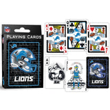 Detroit Lions Neon-Styled Playing Cards - 54 Card Deck