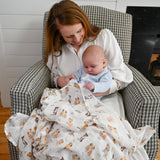 Baby Muslin Swaddle Blanket 47x47 Woof Woof
