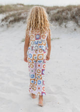 Adorable Sweetness - Kids Retro Daisy Checkered Spring Summer Bell Bottom Set