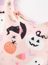 Halloween Ghost Twirl Dress Short-sleeved