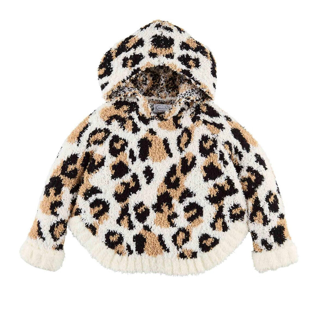 Chenille Leopard Poncho- Medium (2/3)