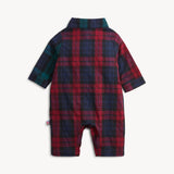Magnetic Me | PLAID FLANNEL RED MULTI BOYS ROMPER