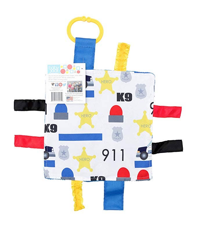 Police Rescue Crinkle Tag Square 8x8 Baby Teach @ Home Toy