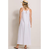 Cotton Halter Maternity Column Maxi Dress