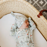 Copper Pearl Newborn Knotted Gown - Trout