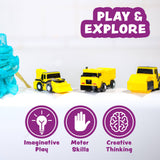 Tub Works® Construction™ Trucks Mold Free Bath Toys, 6 Pack