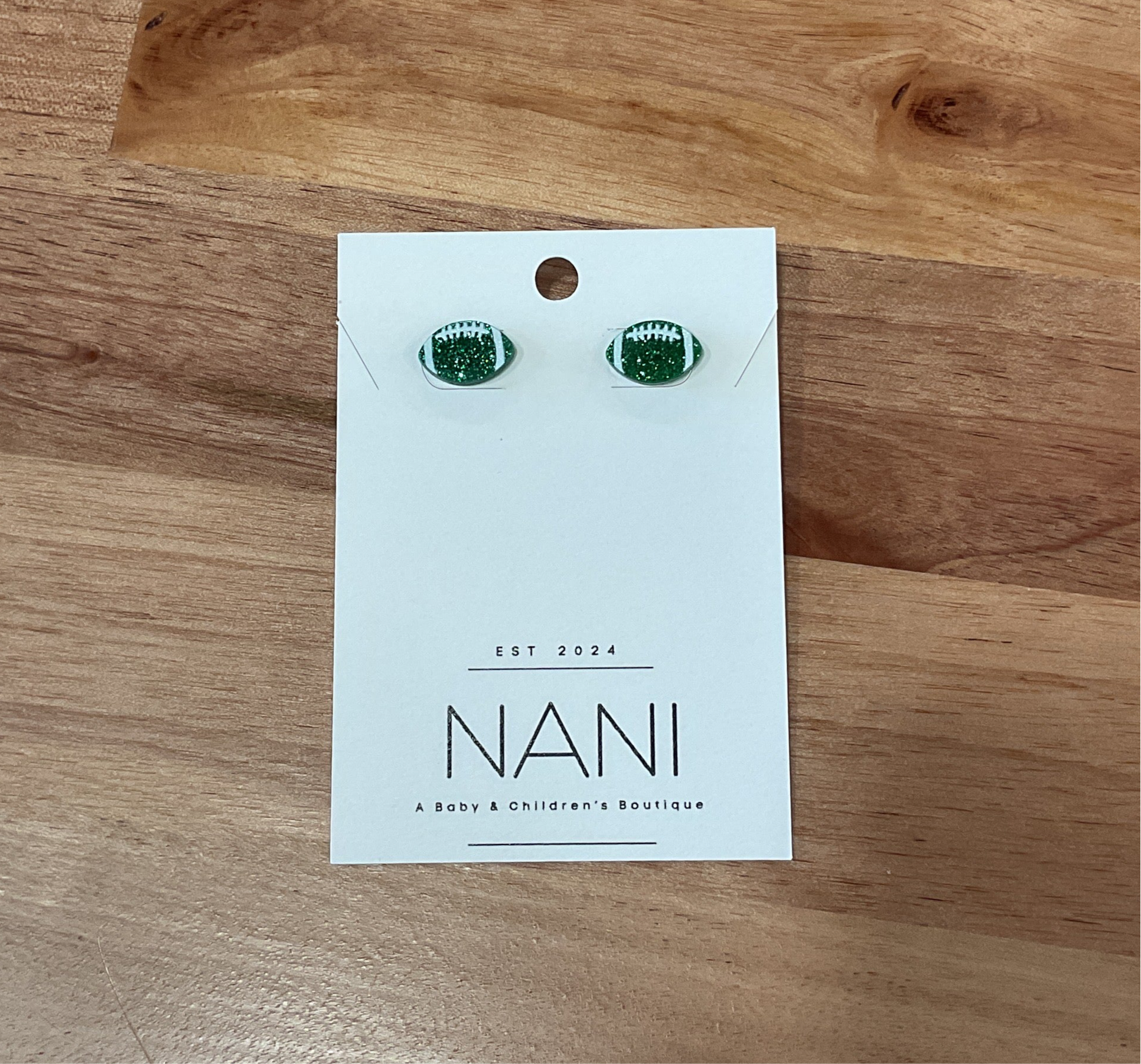 Football Acrylic Earrings