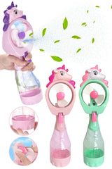 Unicorn Pony Water Spray Misting Electric Fan