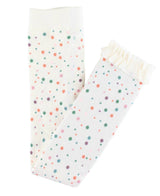 RuffleButts + RuggedButts - Girls Spotty Dots Patterned Footless Ruffle Tights