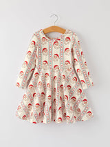 Santa Claus Pattern Christmas Baby Girls Dress