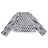 Polka Dot Long Sleeves Crop Top