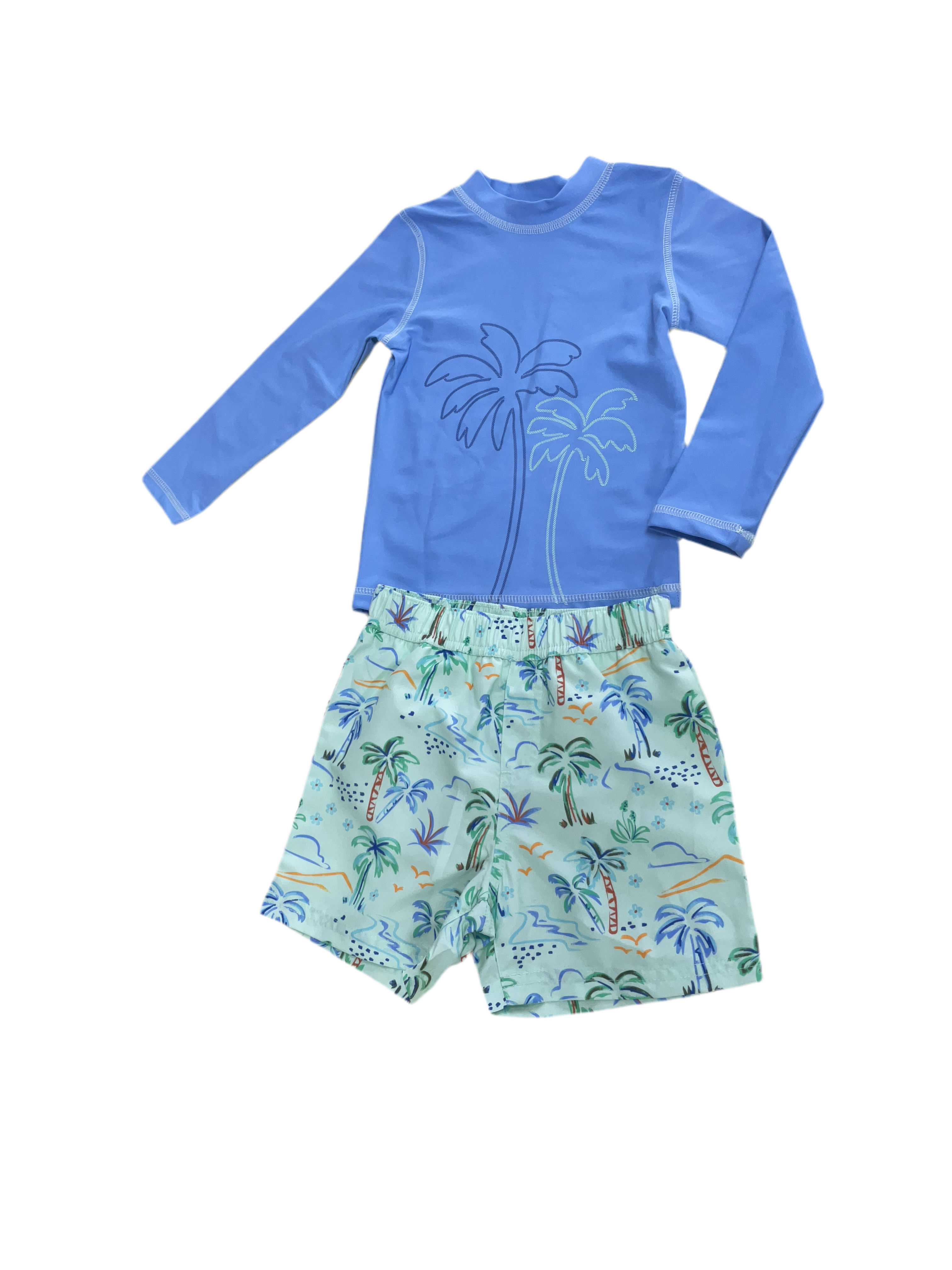 Infant Palm Tree Rash Guard 2Pc