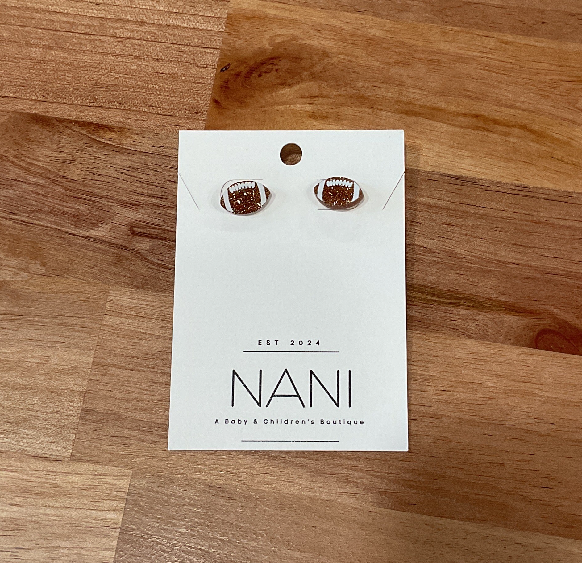 Football Acrylic Earrings