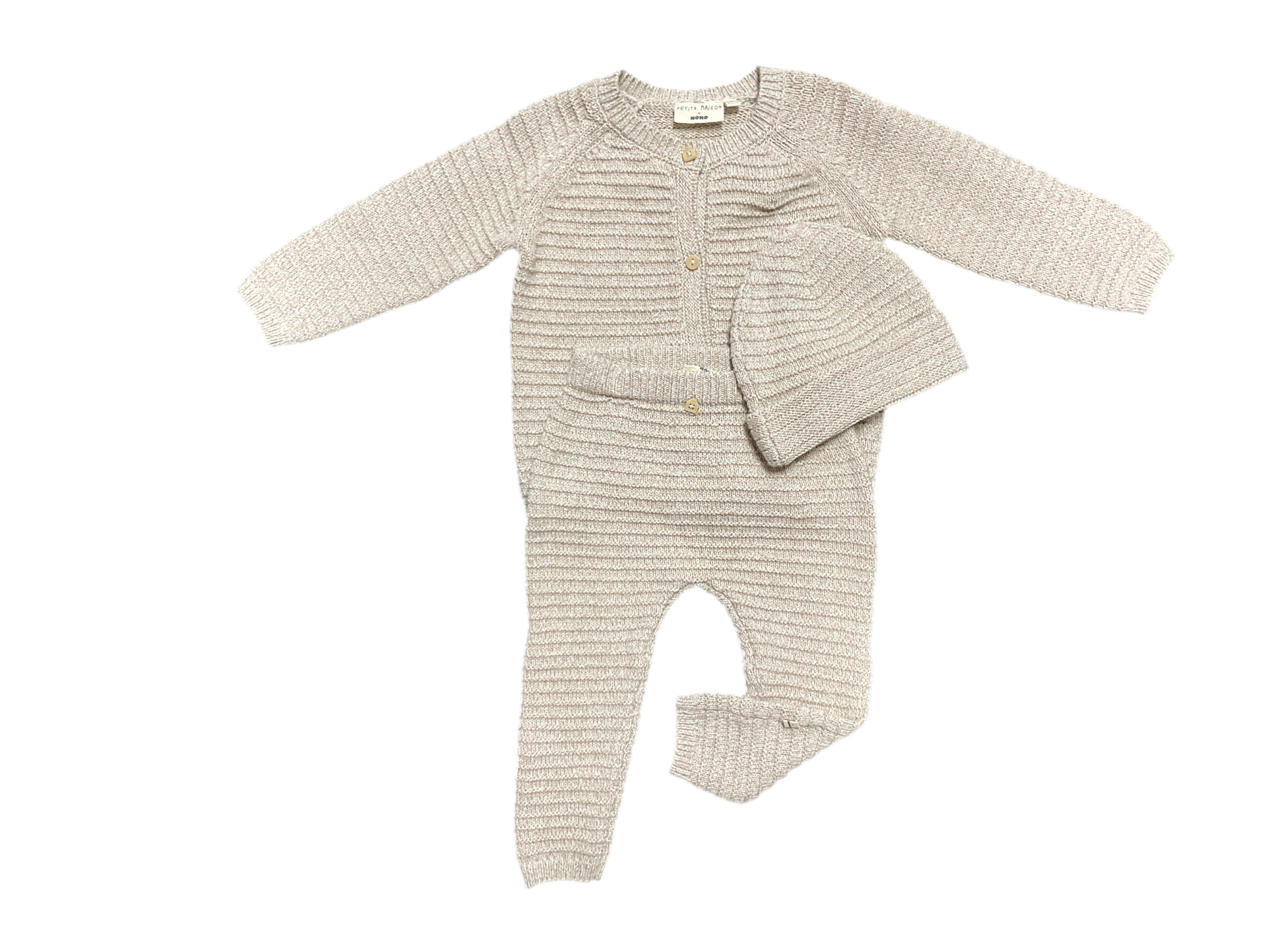 Petite Maison x NONO- Knit 3Pc Sweater Set W/ Hat