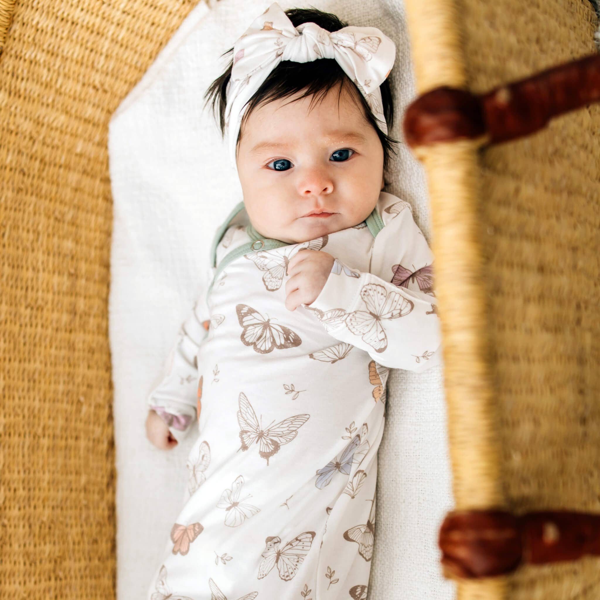 Copper Pearl | Newborn Knotted Gown - Luna
