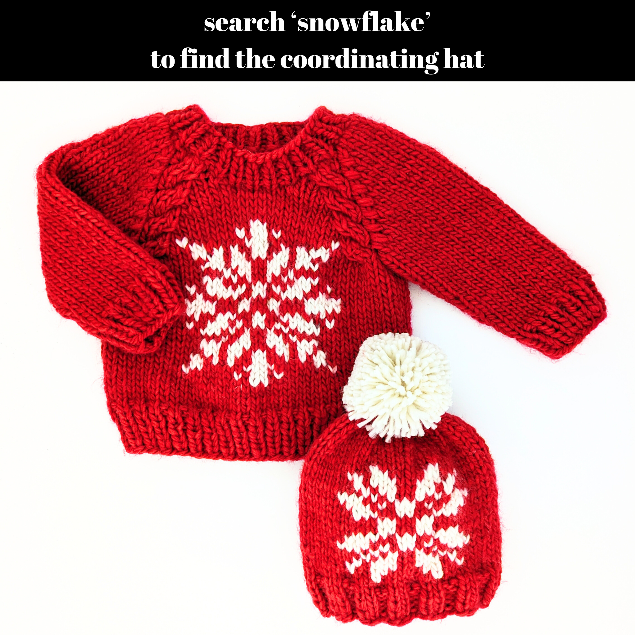 Snowflake Red Crew Neck Sweater for Baby & Toddler