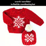 Snowflake Red Crew Neck Sweater for Baby & Toddler
