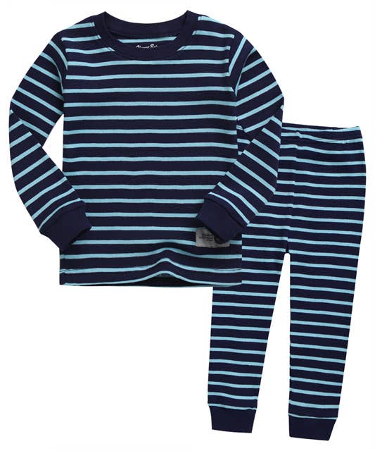 Vaenait Baby - Color Pen Navy Mint Long Sleeve PJs