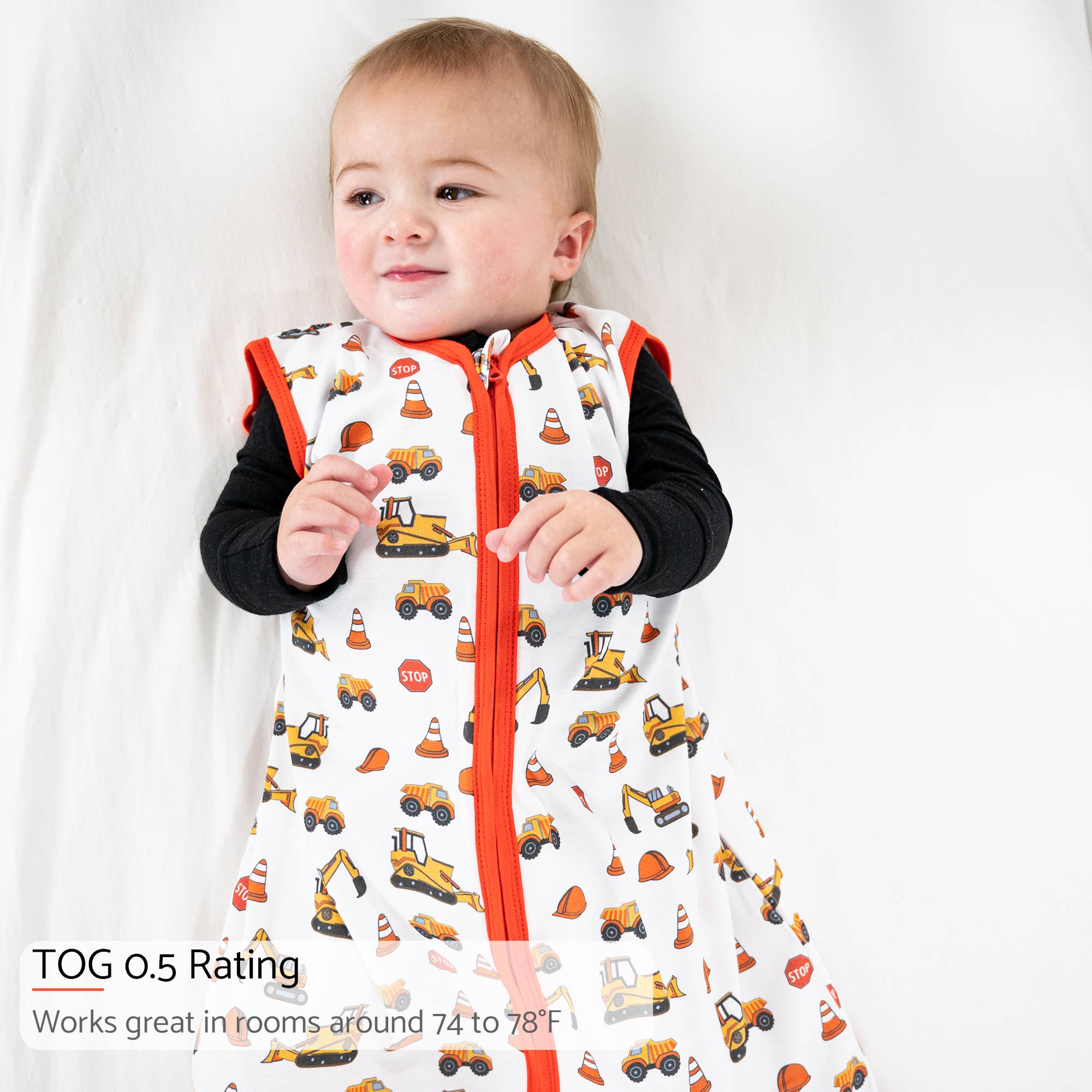 Under Construction Baby Sleep Sack, 100% Organic Cotton